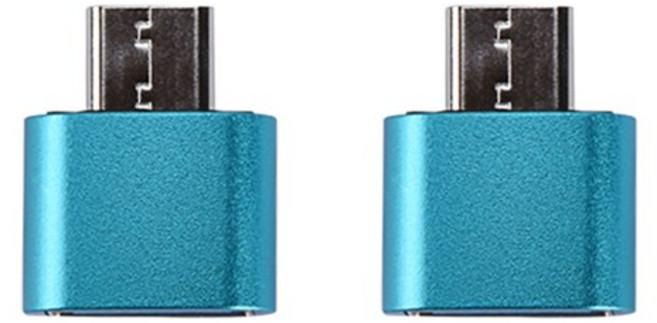 칼론 USB 3.0 미니 C타입 OTG젠더 KR-MCOTG, 블루, 1개