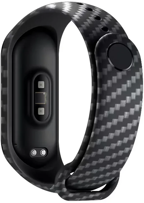 미밴드 9 8 7 6 5 4 3 호환 팔찌카본 파이버 프린트 워치 스트랩벨트, 01 Black, 01 기타, 03 mi band 9 8