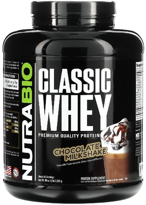 뉴트라바이오랩스 클래식 유청 단백질 Classic Whey 초콜릿 밀크쉐이크 2268g, 1개, 2.268kg - 쿠팡