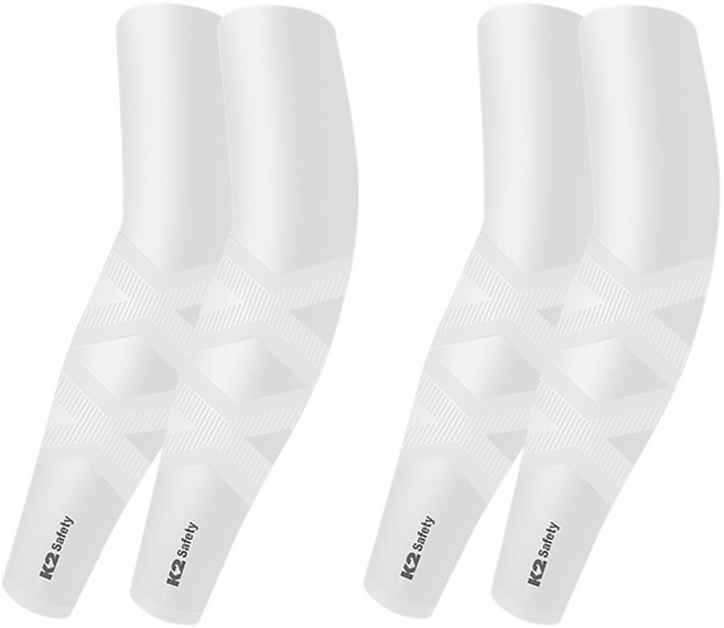 K2 safety 2x핏 쿨토시 자외선차단 팔토시 여름토시, 화이트2p+화이트2p, 1세트