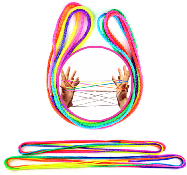 attizone 실뜨기 실뜨기실 실뜨기놀이 무지개실뜨기실뜨개 대량구입, 실뜨기실 1.8미터, 1개