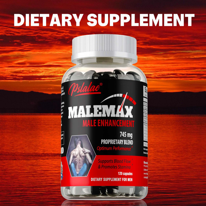 말레맥스 남성 강화제 745mg - 테스토스테론 부스터 - 마카 트리불루스 인삼, 1개, 120정