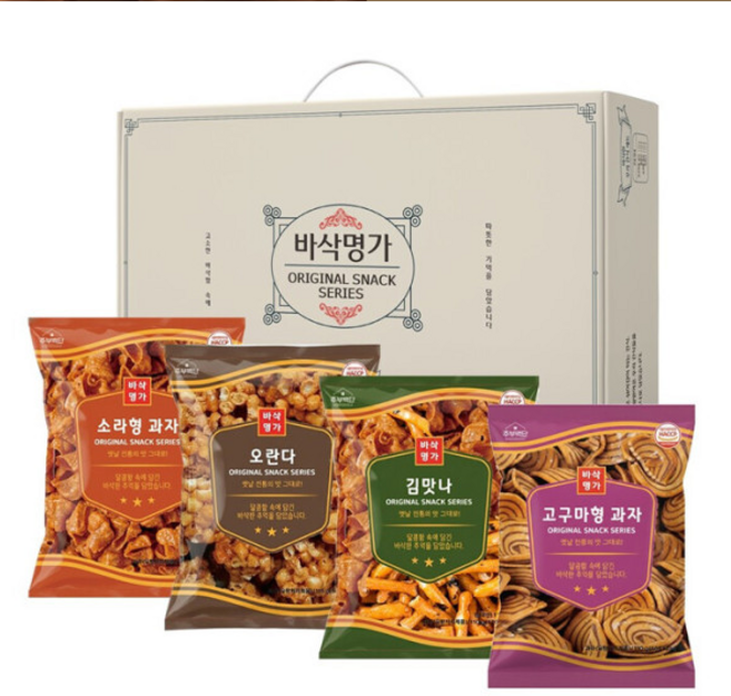 바삭명가 우리 간식 옛날과자 4종세트, 1