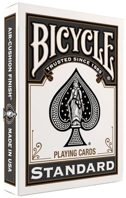 Bicycle 라이더 백 플레잉 카드 표준 포커 사이즈 카드 덱 레드 & 블루 (2팩) 포커 블랙잭 가족 게임의 밤 및 게임을 위한 클래식 모든 연령대를 재미, 1 pk Blk Std