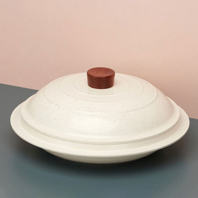 비자트 인덕션 세라믹 전통 가마솥 솥밥 냄비, 아이보리, 1개, 28cm