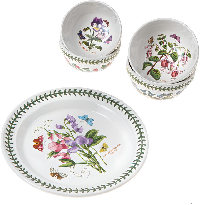 포트메리온 보타닉가든 스타터 2인 식기세트 5p, 세트C, 대접시 + 공기 2p + 대접 2p, 1세트