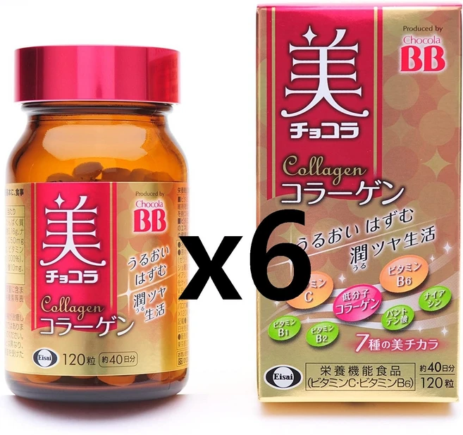 미 쇼콜라 BB 콜라겐 120정 약40일치 x6병 - 쿠팡
