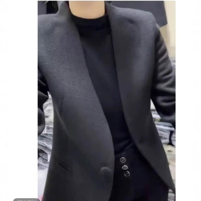 25020婕妤秀2025年新款簡約時尚氣質純色西裝外套女長袖修身顯瘦