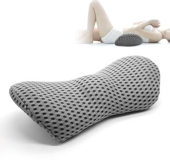 LA DERIVE 허리베개 수면 메모리폼 허리베개 침대 매트 숙면 예비베개, 다크그레이