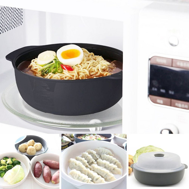 니본 쿡앤밥찜기2p세트 (신형찜기)-라면 전자렌지용기 ond6353lQ, 아이보리