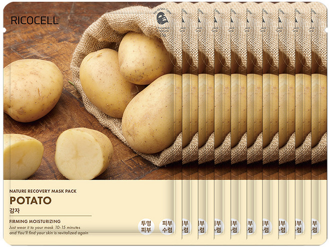 리코셀 네이처 리커버리 감자 마스크팩 23g, 2개, 10개입
