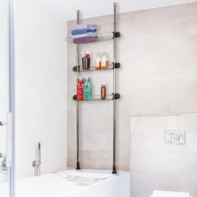 라움샵 욕조위선반 욕조선반 대건통상욕조위 설치용 스텐욕실선반 400-3단, 단품, 1개