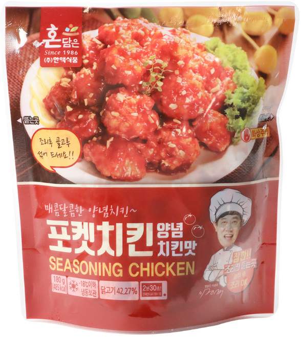 혼담음 포켓치킨 양념치킨맛 이경규치킨, 10개, 180g