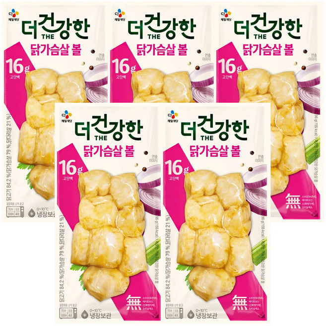 [CJ] 더건강한 닭가슴살 큐브톡톡 ALL 96G X5개 5개, 5개