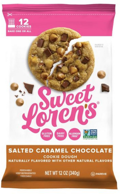 Sweet Loren's 초콜릿 쿠키 스위트 로렌스 글루텐 프리 비건 솔티드 캐러멜 도우, Sweet Loren's 초콜릿 쿠키 스위트 로렌스 글, 1개