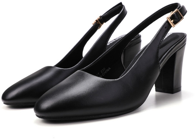 엠프리스 발편한 슬링백 샌들 펌프스 힐 EP-C1 블랙 7cm 여름 구두