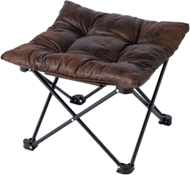 ERAN 접이식 방수 안락의자+발받침 세트, 브라운 접이식 벤치, 1개