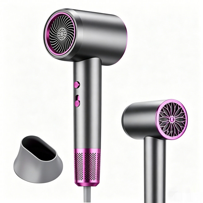 Hqzoomee 2000W 초고속 헤어드라이기 음이온 에어샷 드라이기 휴대용 가정용, 회색, STL-8568