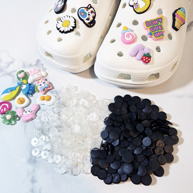 마켓스마일 신발 악세사리 만들기 부자재, 100개, 투명