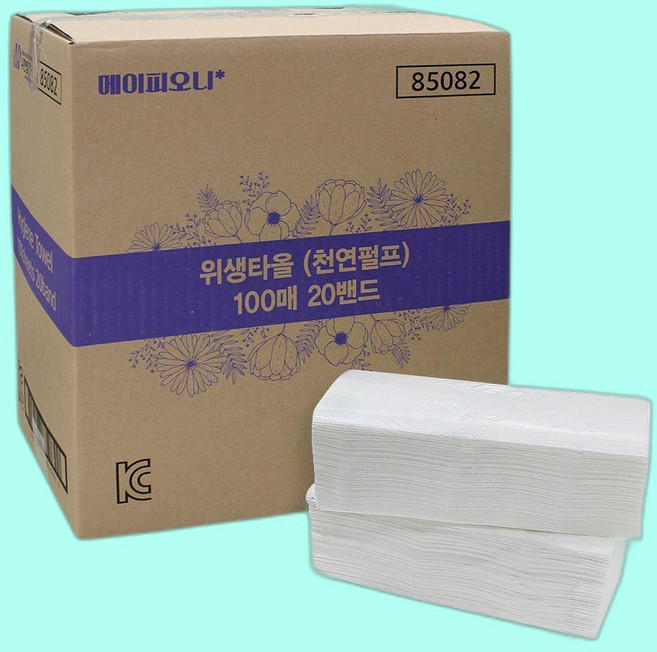 펄프 핸드타올 2000매 대용량 업소용, 100매, 20세트