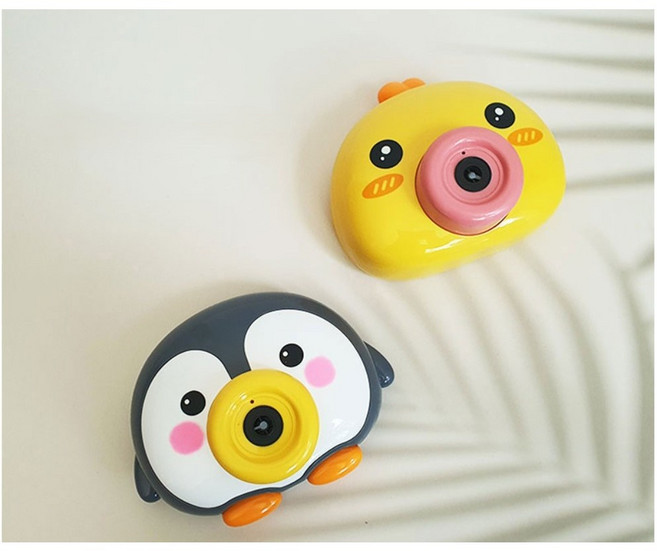 루미온 펭귄 병아리 비눗방울 멜로디 자동 버블건 어린이 비누방울 장난감, 1개