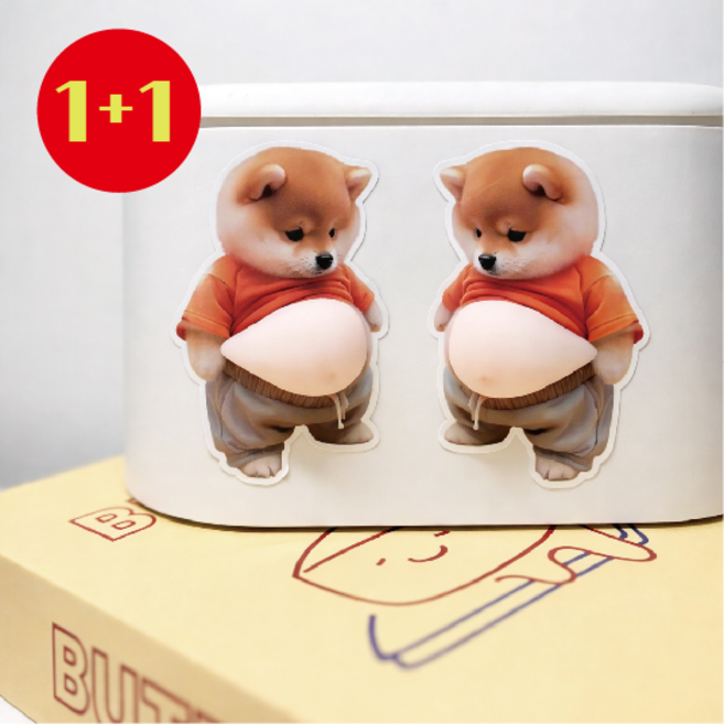 말랑말랑 시바견 강아지 뱃살 스트레스볼 힐링 힐링타임, 2개, 시바견 뱃살