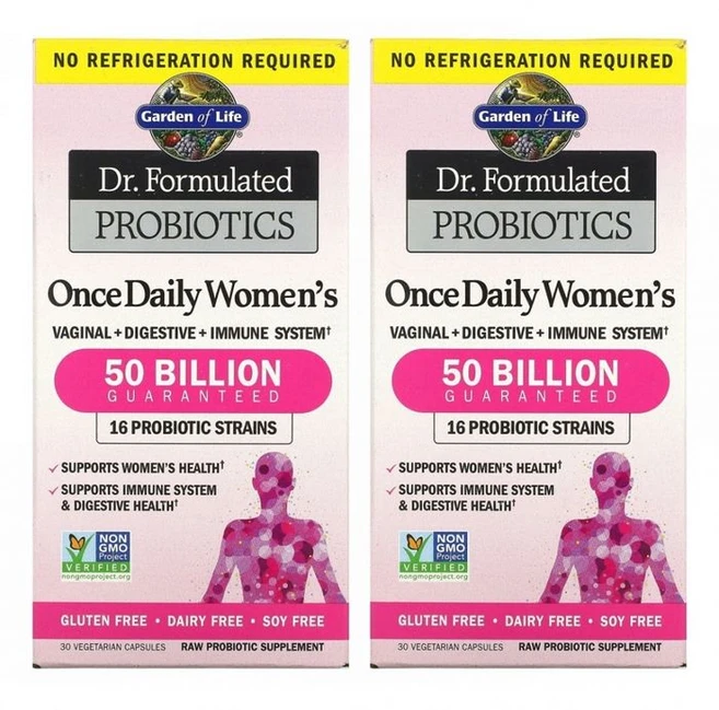가든오브라이프 2개X Dr. Formulated Probiotics 하루 1정 여성용 베지 캡슐 30정, 2개 - 쿠팡