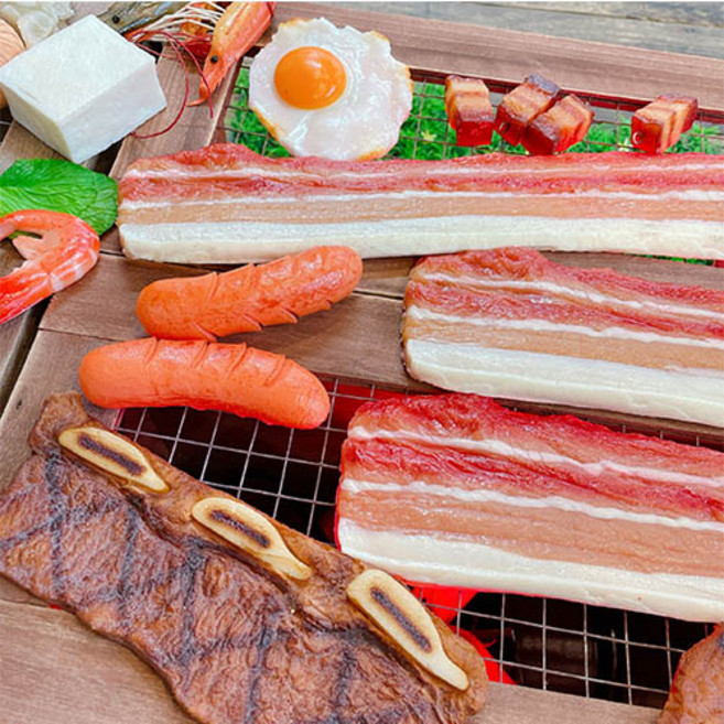 [왓위셀] 고기 육류 스테이크 삽겹살 돼지고기 치킨 닭다리 우삼겹 진열 모형 장식품 인테리어, 20. 표고버섯