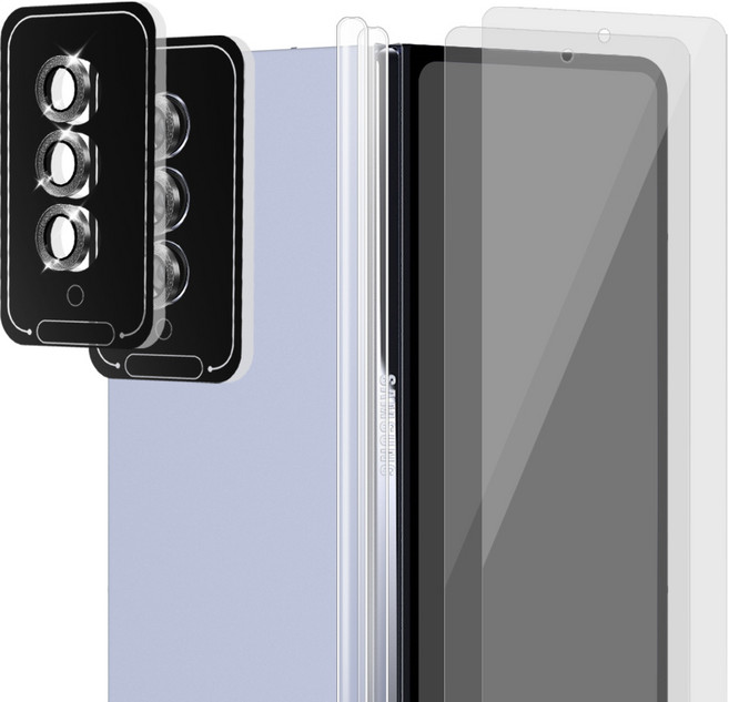 [한방에 준비하기] 풀커버강화유리2+카메라보호필름2, 카메라렌즈 색상 샤인블랙2, 1개