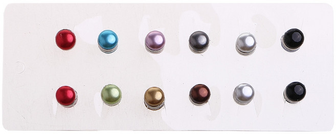 마그네틱 스카프 브로치 자기 버튼 브로치 펄 핀 브로치 여성 12 개