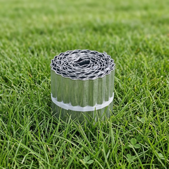 철제 잔디엣지 화단경계 튼튼한 울타리 테두리 잔디분리대, 실버15cmX6m 두께0.3mm