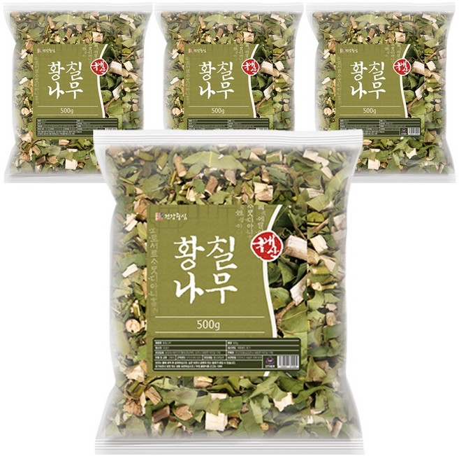 건강중심 국산 말린 황칠나무 잎 가지, 4개, 500g