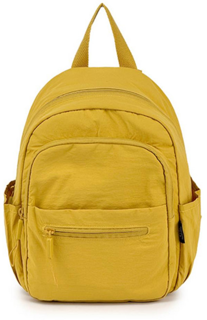 포켓많은 가벼운 여성미니백팩 면혼방 무늬없는심플가방