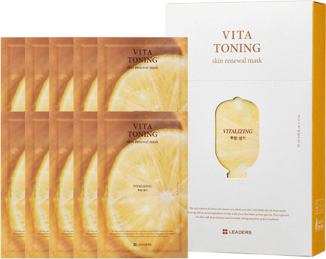 리더스 비타 토닝 스킨 리뉴얼 마스크 25ml, 10개입, 1개