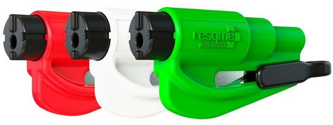 레스큐미(RESQME) 패밀리 팩 3종 오리지널 키 체인 차량 비상 탈, Red, White, Lime Green