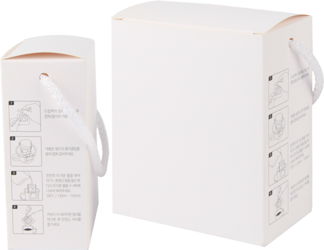 [소프트팩] 프리미엄 화이트 드립백박스 5개입, 1세트, 100개