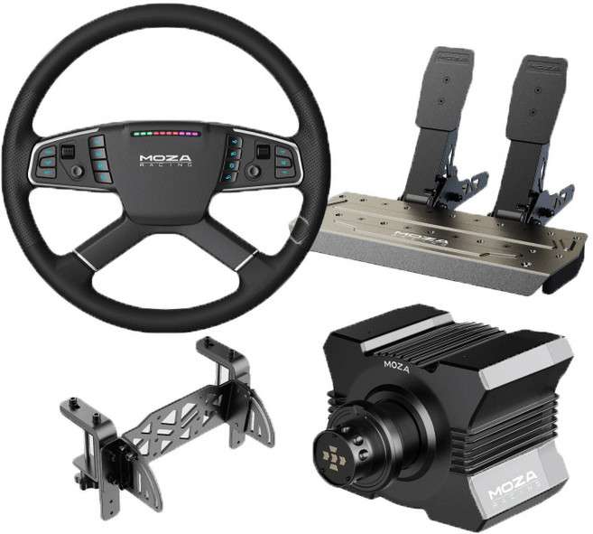 MOZA R5 트럭 레이싱 휠 번들 키트, 1세트, MOZA R5 트럭 키트