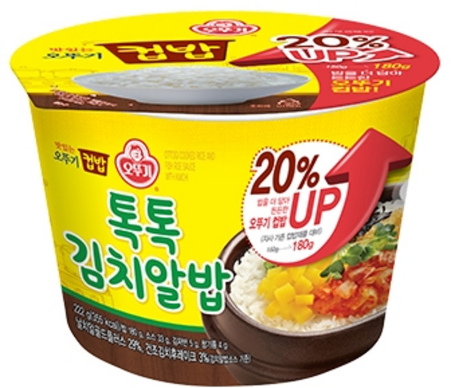 오뚜기 맛있는 컵밥 톡톡김치알밥, 192g, 6개