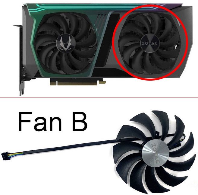 Zotac G ng RTX 3070 AMP Holo 그래픽 카드 쿨러 팬용 새 100mm CF1010U12S GAA8S2U 0 45A 12V RTX3070 냉각, 03 B, 03 B
