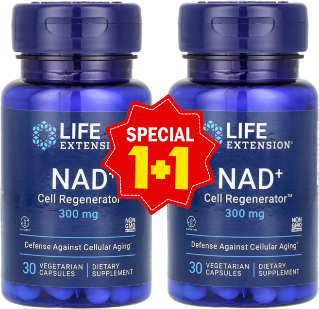 1+1 라이프익스텐션 NAD+ 300mg 베지 캡슐 30정 / 해외직구 미국정품, 2개