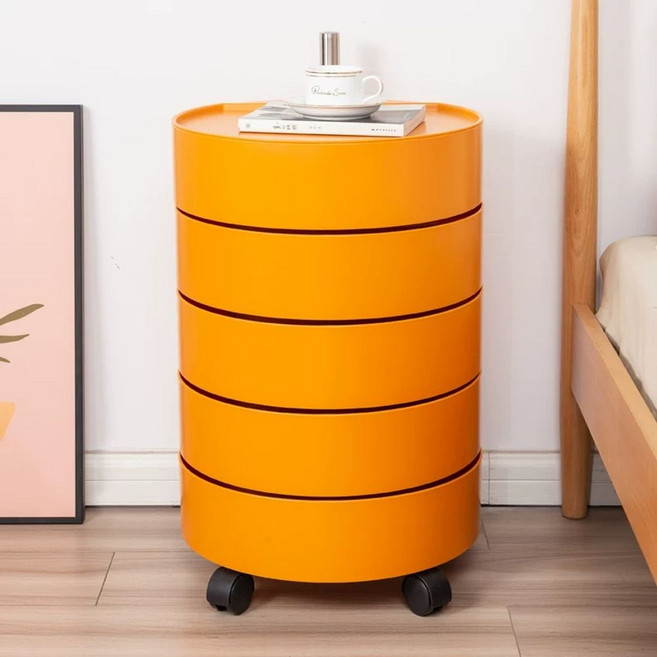 보비트롤리 원형 주방 회전 이동식 360도 조콜롬보 거실 웨건 다용도, H. 5