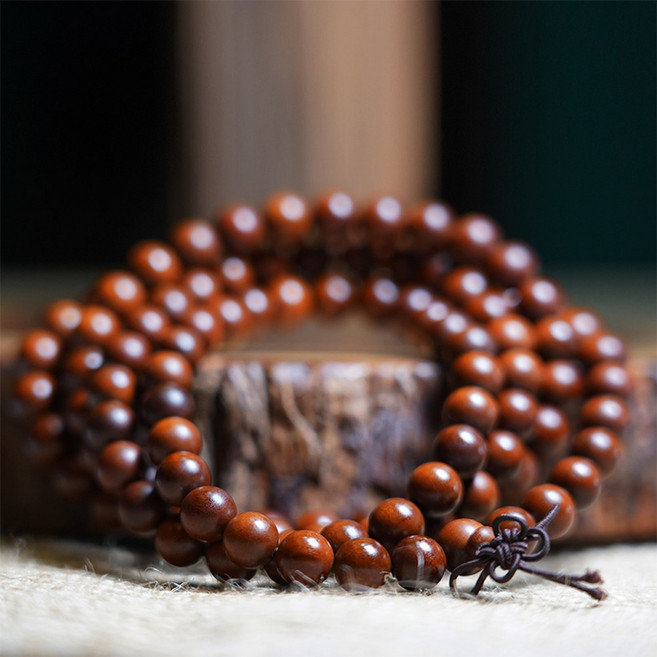 벼락맞은 대추나무 108염주 절팔찌 개광점안 절염주 액막이 절수행 벽조목 개운템 호신부, 1개, 레지오 직경 1.8cm