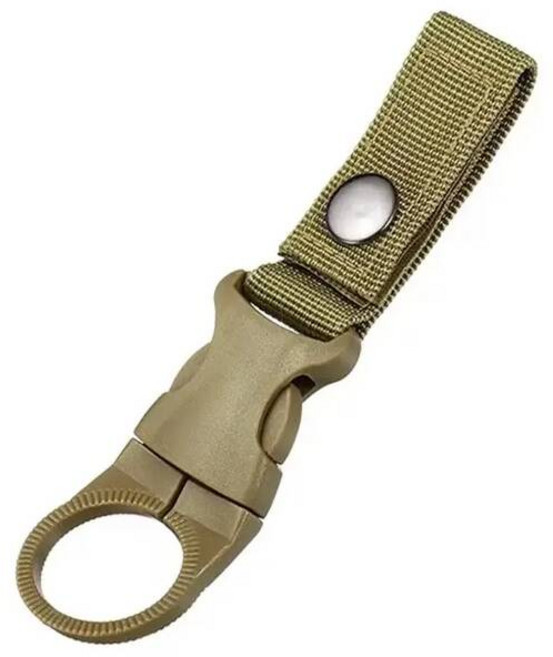 웨빙 배낭 버클 카라비너 ​​부착 빠른 그리기 물병 걸이 홀더 야외 캠핑 하이킹 등산 액세서리, [04] Khaki