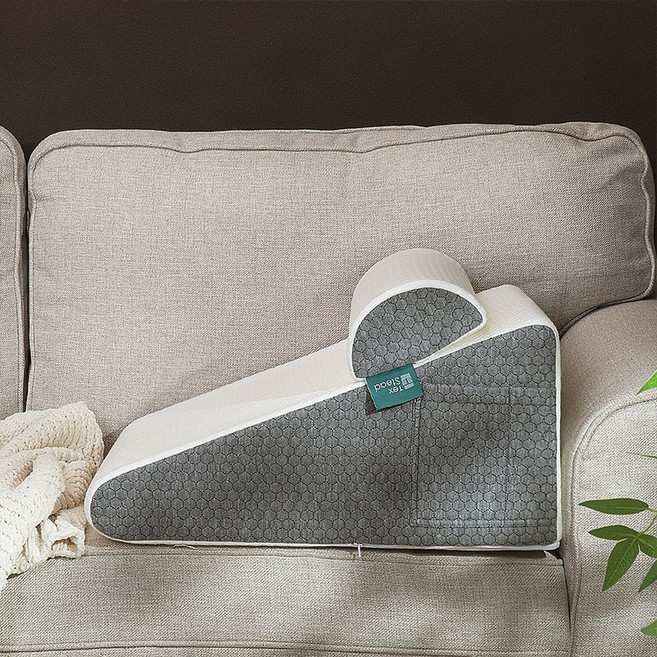 텍스스테드 다기능 웨지 필로우 + 넥 필로우 세트, 다크그레이