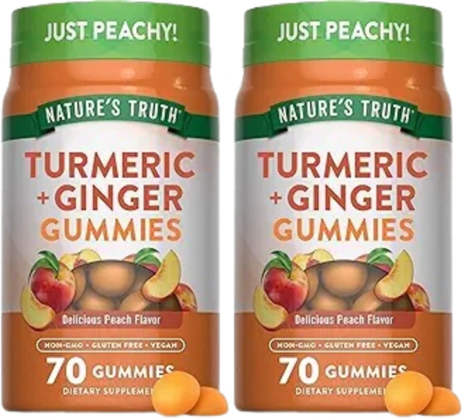 네이처스트루스 강황 커큐민 생강 구미 70개입 복숭아맛 2팩, 70정 - 쿠팡