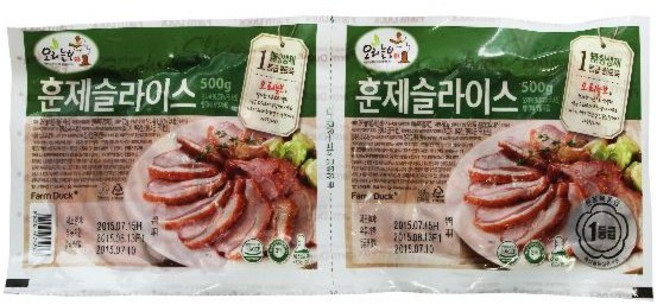 오리늘보 무항생제 훈제 슬라이스 오리 500g X 2팩 아이스박스 포장, 1개, 1kg