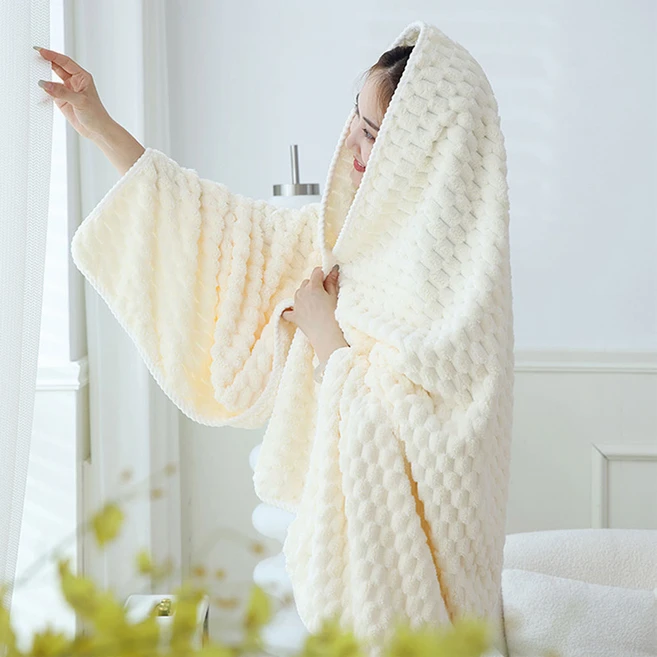 365마미 부드럽고 따뜻한 데일리 대형 바스타월, 1개, 아이보리 - 쿠팡