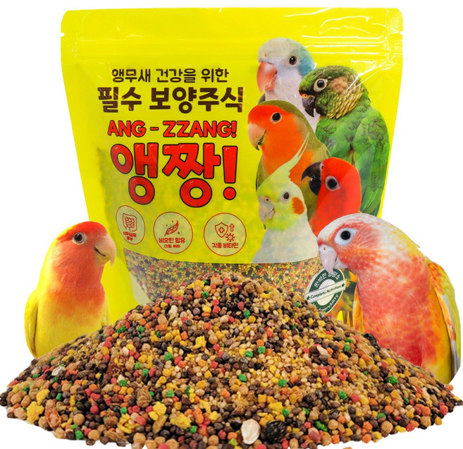 리프패럿 앵무새 필수 보양식 앵짱 사료, 500g, 3개