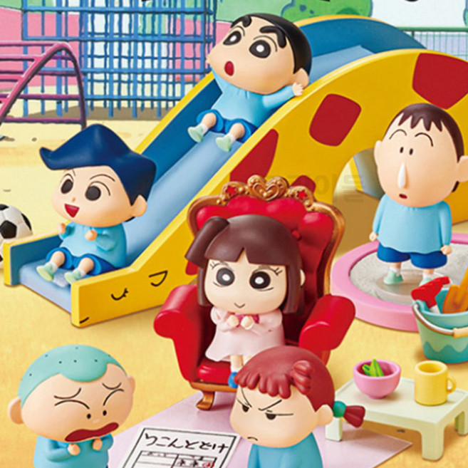 리멘트 짱구 모두 모여라 떡잎 유치원 6종 풀박스 인테리어 장식, 1개