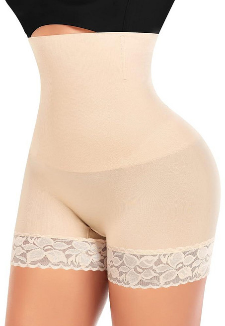 Werena Shapewear Shorts for Women Tummy Control High Waisted Body Shaper Seamless Shaping Slip Sho, Nude